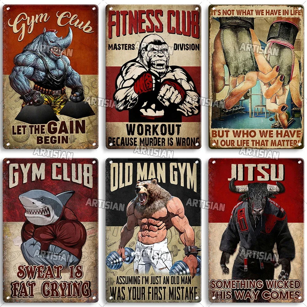 Home Decor Quotes - Old Man Gym Club Inspirational Phrase