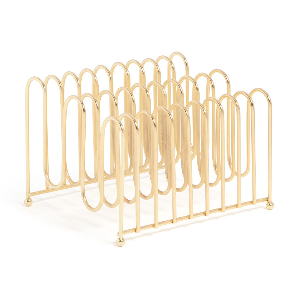 Home Decor Gold - Bent Wire Desk Organizer Letter Sorter