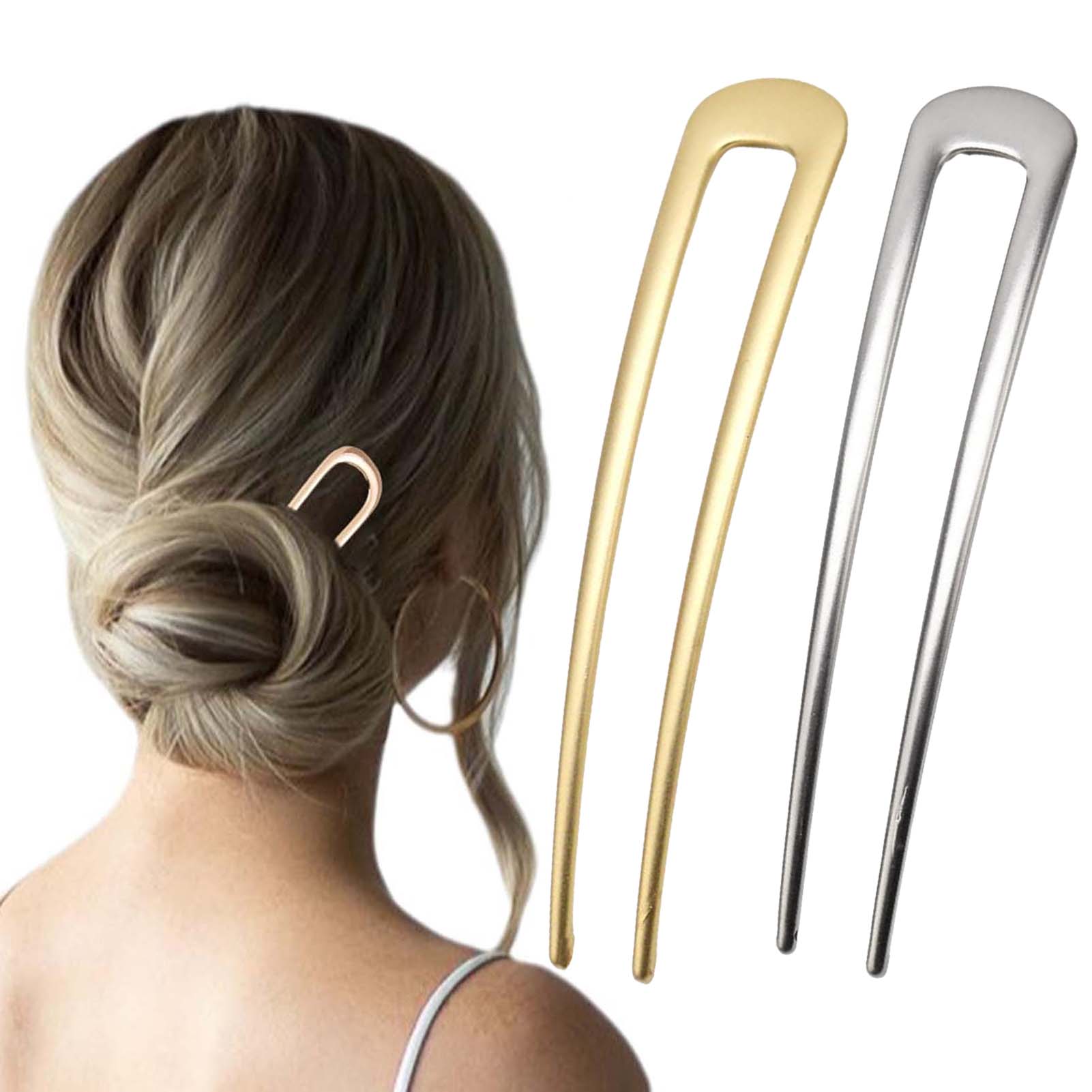 French U Shaped Hair Pins Vint - Home Decor Gold 评论和价格