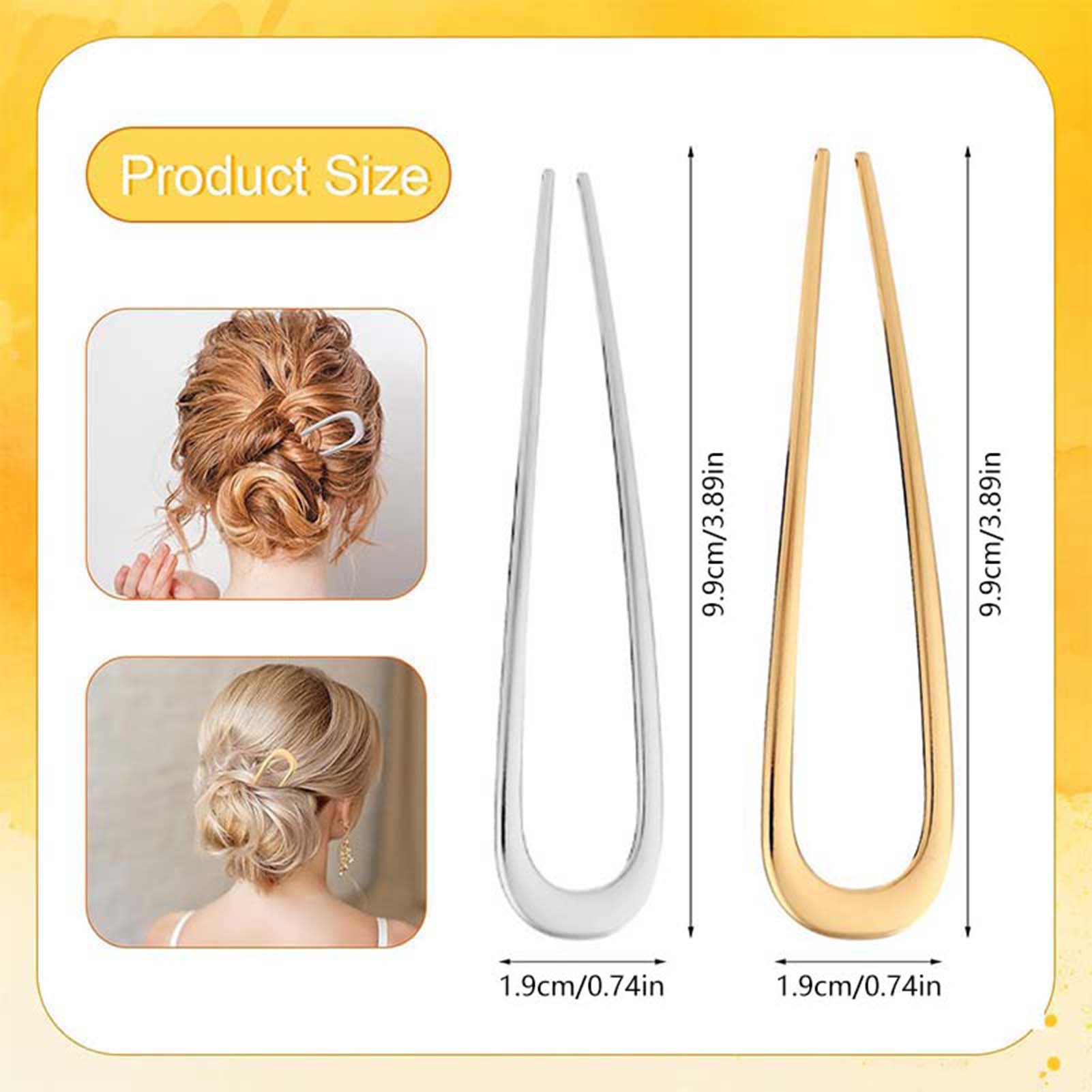 French U Shaped Hair Pins Vint - Home Decor Gold 评论和价格