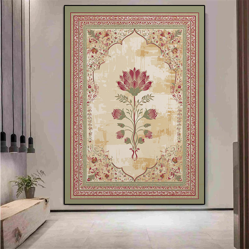 Mughal Floral Arch Canvas Prin - Home Decor Jaipur 评论和价格