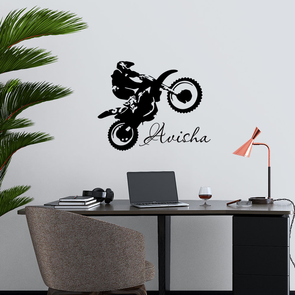 1PC Fashion Motorcyclist Custo - Home Decor Wall Stickers 评论和价格