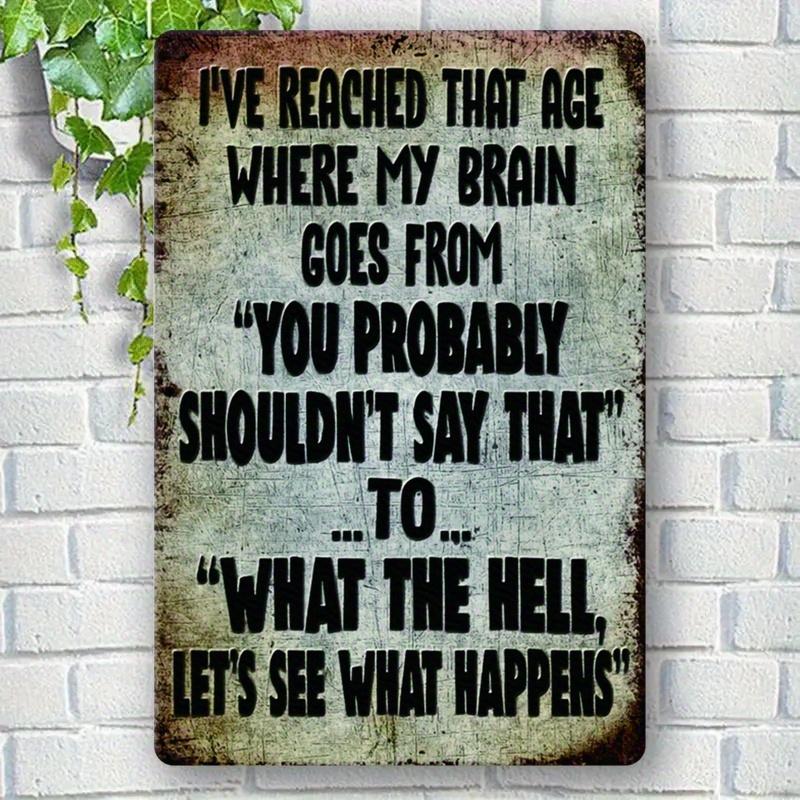 Funny Sarcastic Quote, Rustic  - Home Decor Garden Ideas 评论和价格