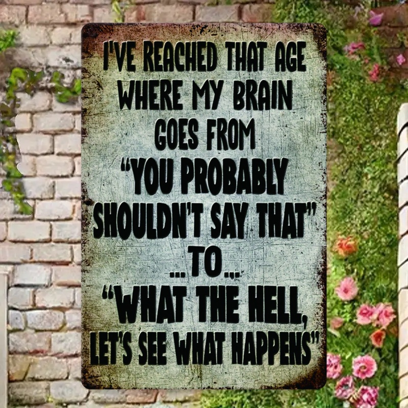 Funny Sarcastic Quote, Rustic  - Home Decor Garden Ideas 评论和价格