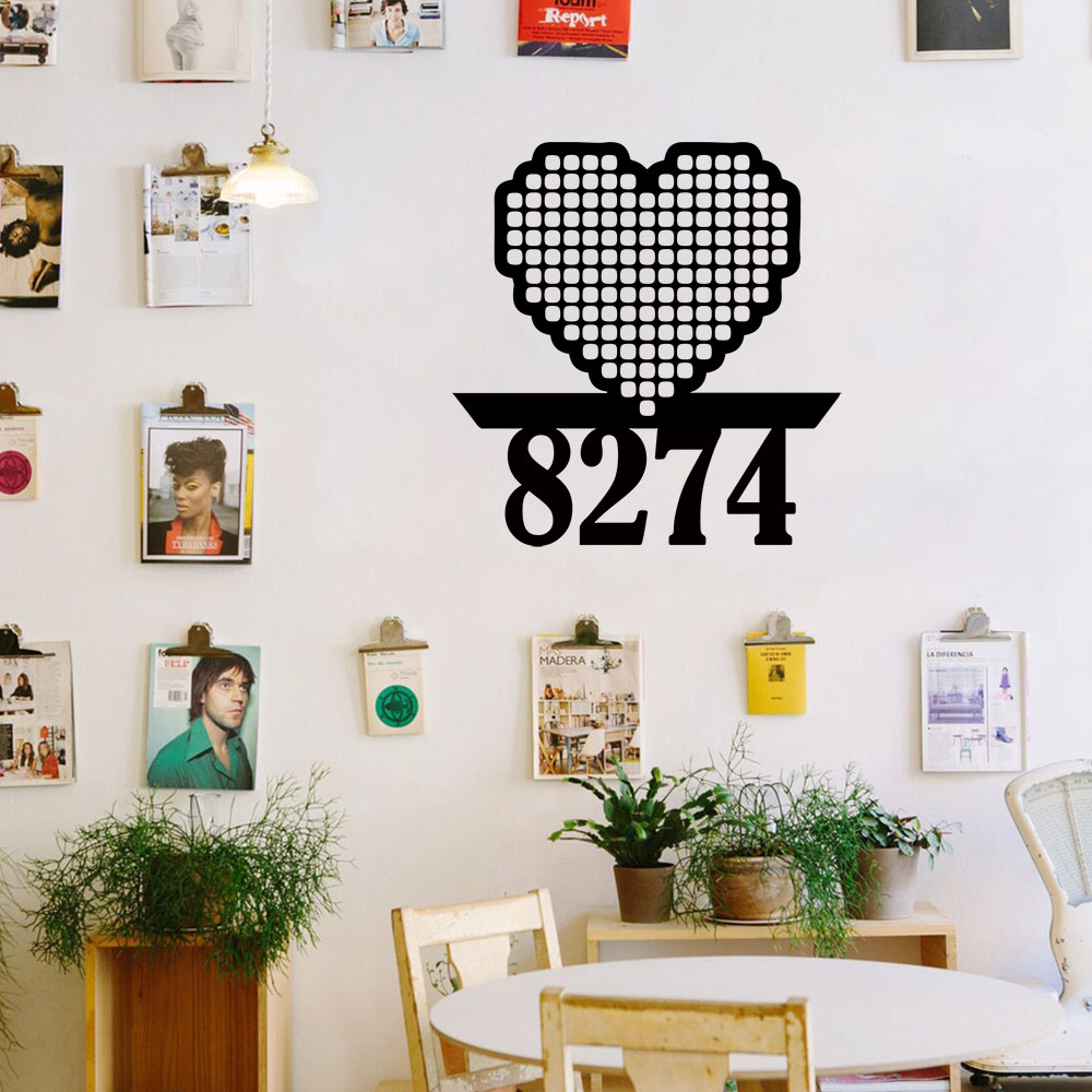 1PC Cool Love Customizable Nam - Home Decor Wall Stickers 评论和价格