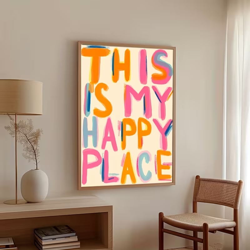 Modern This Is My Happy Place  - Home Decor Quotes 评论和价格