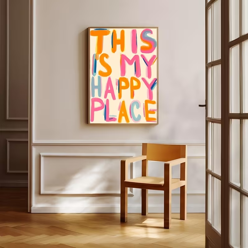 Modern This Is My Happy Place  - Home Decor Quotes 评论和价格