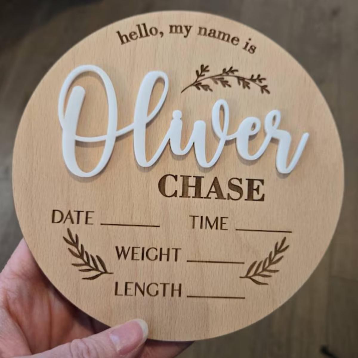 1Pc Custom Baby Announcement S - Home Decor Unique 评论和价格