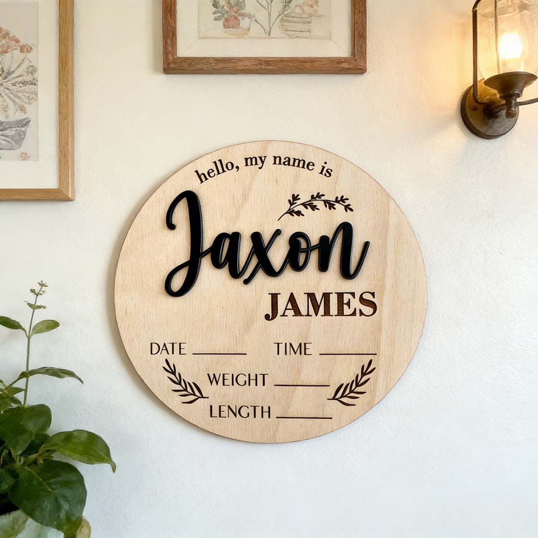 1Pc Custom Baby Announcement S - Home Decor Unique 评论和价格
