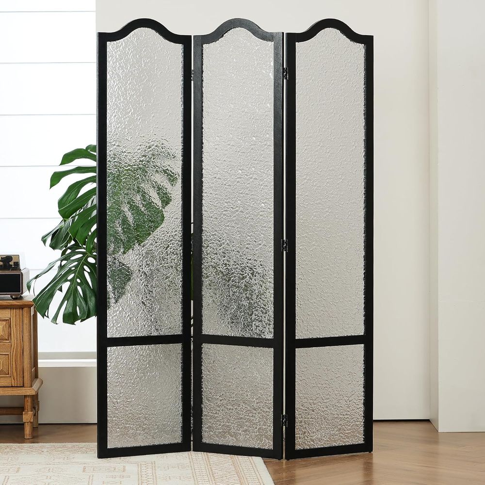 Black 3-Panel Acrylic Room Div - Room Divider Screen 评论和价格