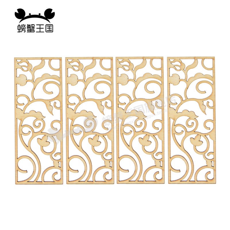 4pcs Wooden Miniature Partitio - Room Divider Screen 评论和价格