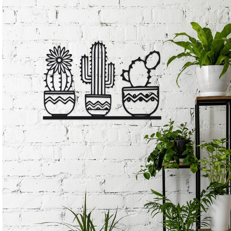 Rustic Cactus Metal Wall Decor - Home Decor Garden Ideas 评论和价格