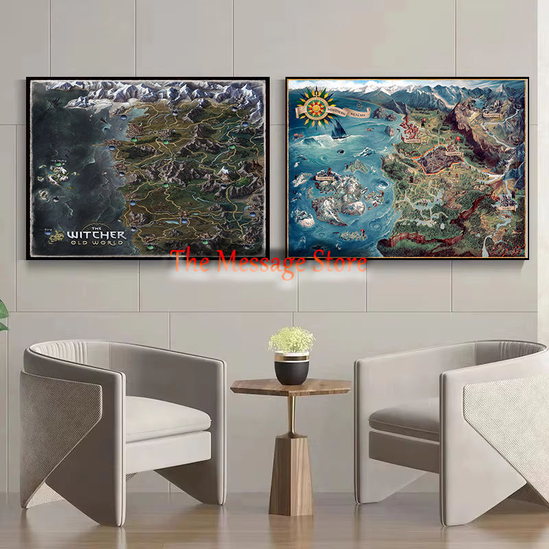 Witcher World Map Continent Lo - Home Decor Locations 评论和价格