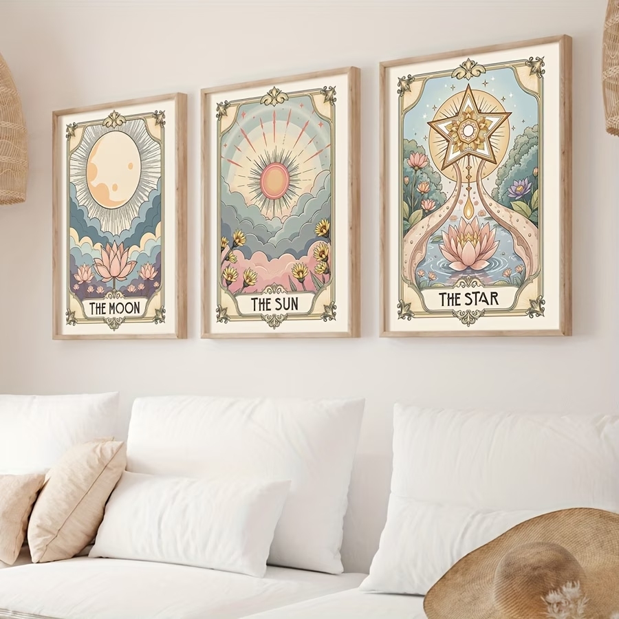Modern Boho Tarot Sun And Moon - Home Decor Nz 评论和价格