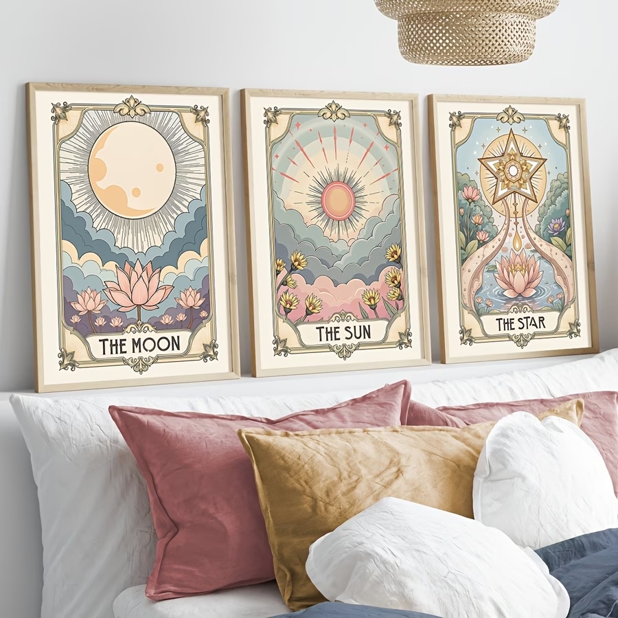 Modern Boho Tarot Sun And Moon - Home Decor Nz 评论和价格