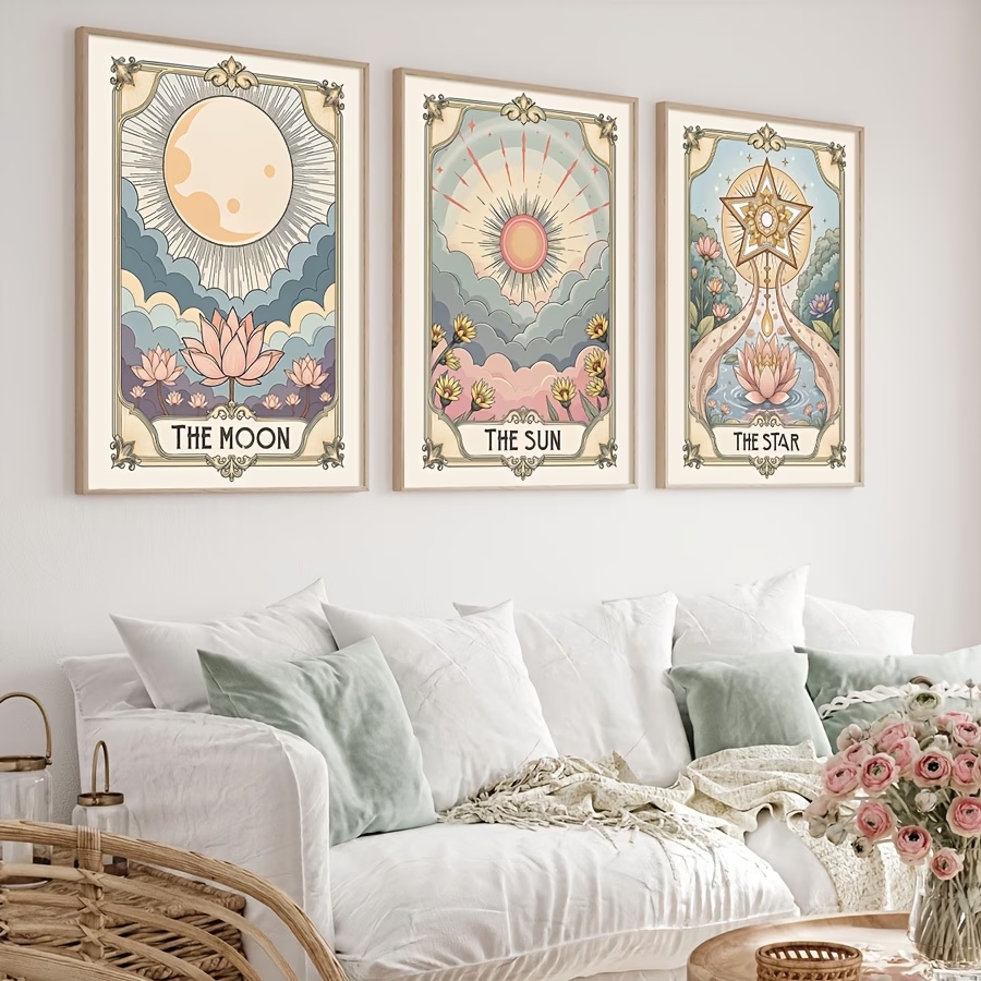 Modern Boho Tarot Sun And Moon - Home Decor Nz 评论和价格