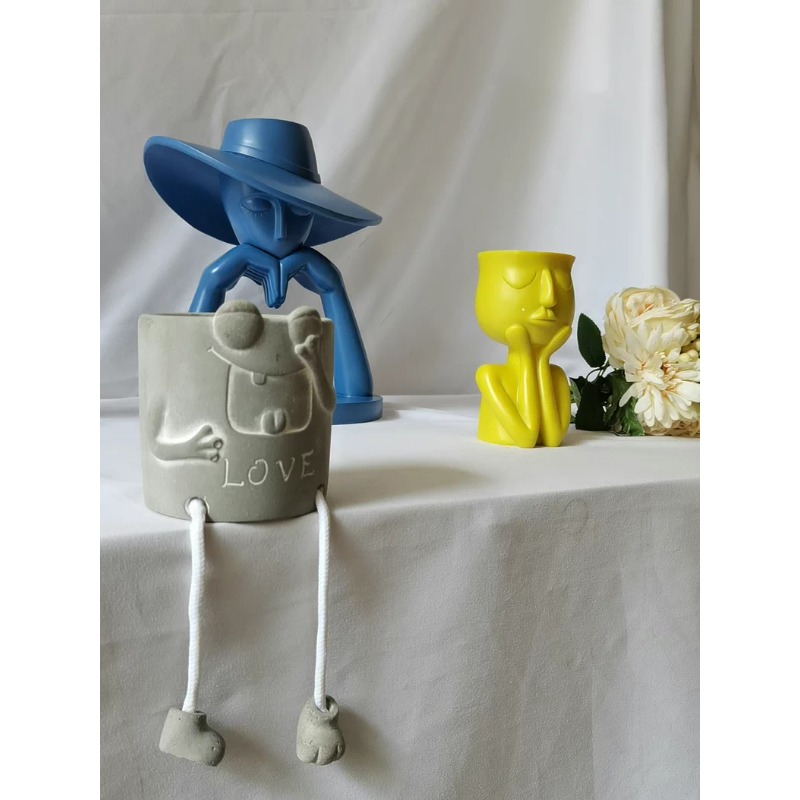 Nordic Abstract Face Planter M - Home Decor Garden Ideas 评论和价格