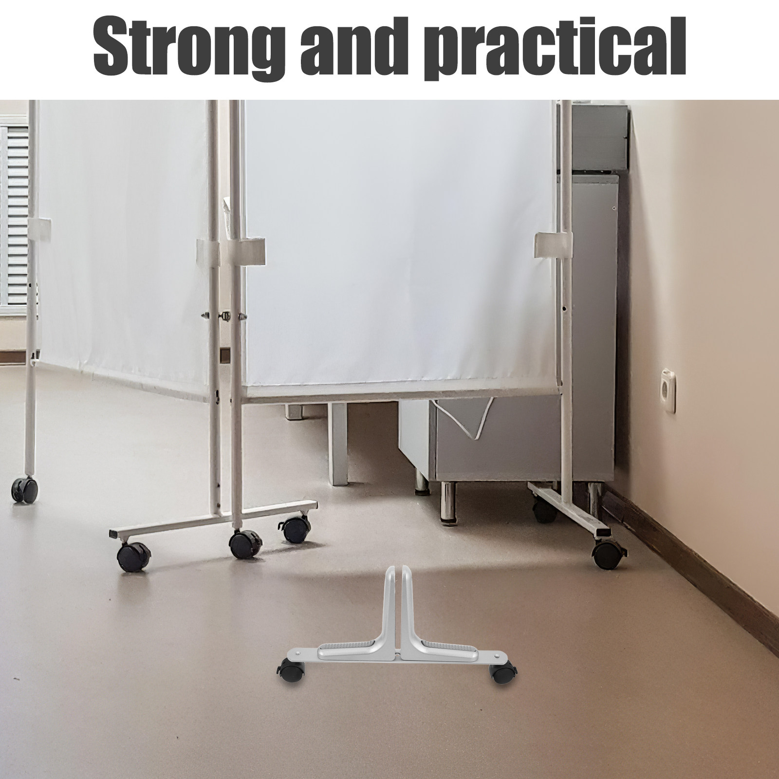 Silver Movable Wheels Stand Fo - Room Divider Screen 评论和价格