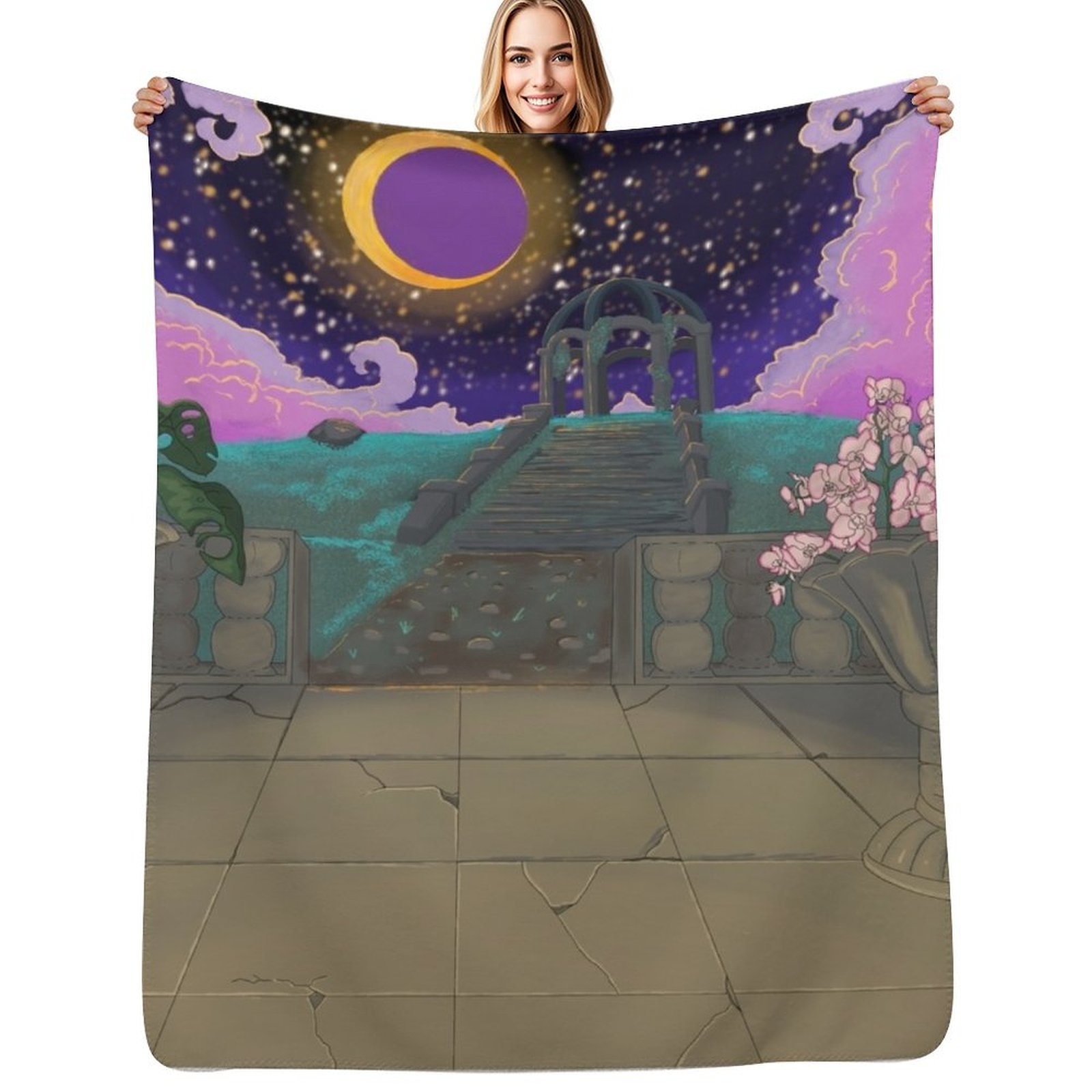 Garden under the stars Throw B - Home Decor Garden Ideas 评论和价格