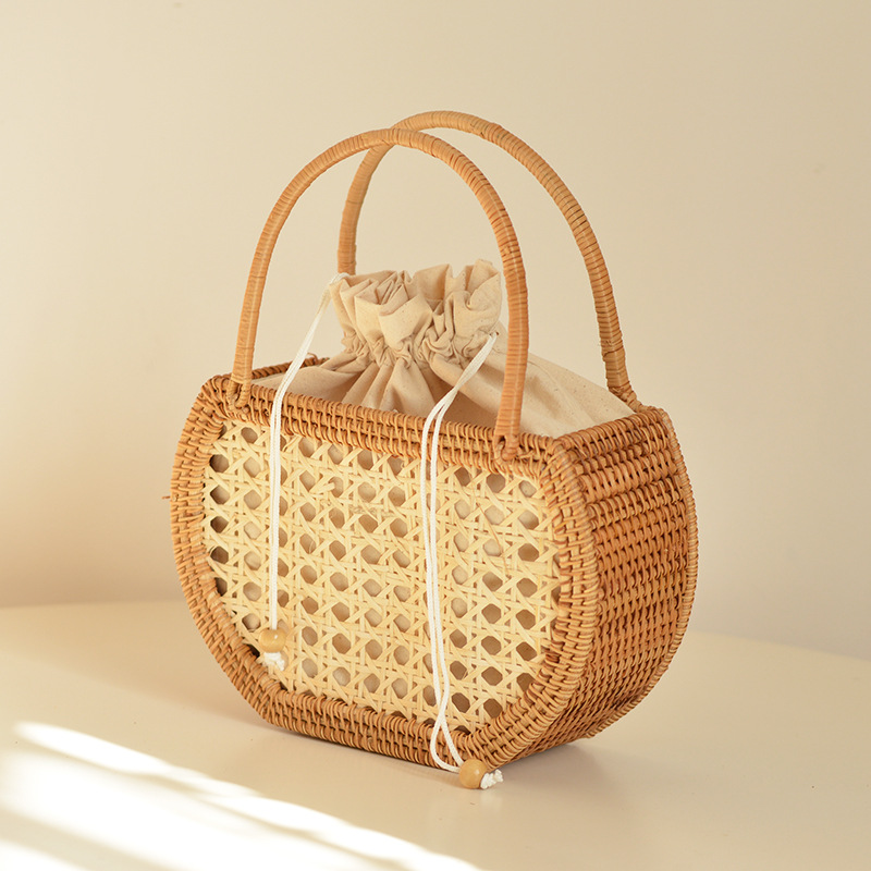 Casual Hollow Rattan Basket Ba - Home Decor Rattan 评论和价格