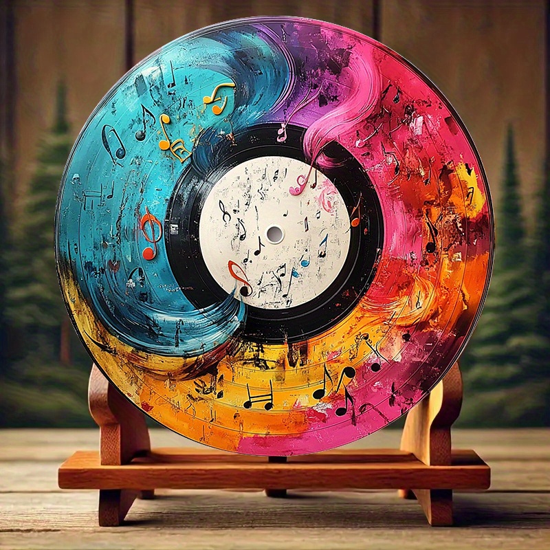 12-Inch Vibrant Vinyl Record A - Home Decor Theme 评论和价格