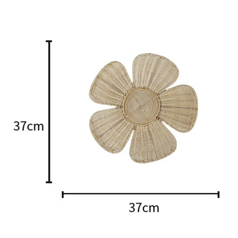 Nordic Woven Rattan Flower Wal - Home Decor Rattan 评论和价格