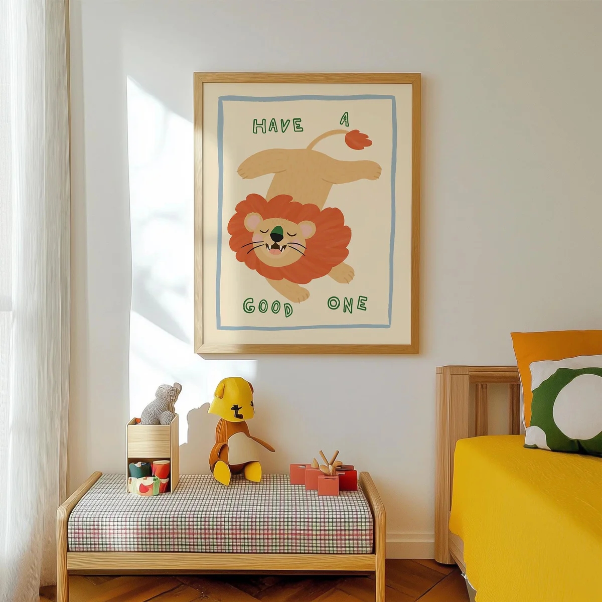 Modern,Cartoon Loin And Have A - Home Decor Quotes 评论和价格