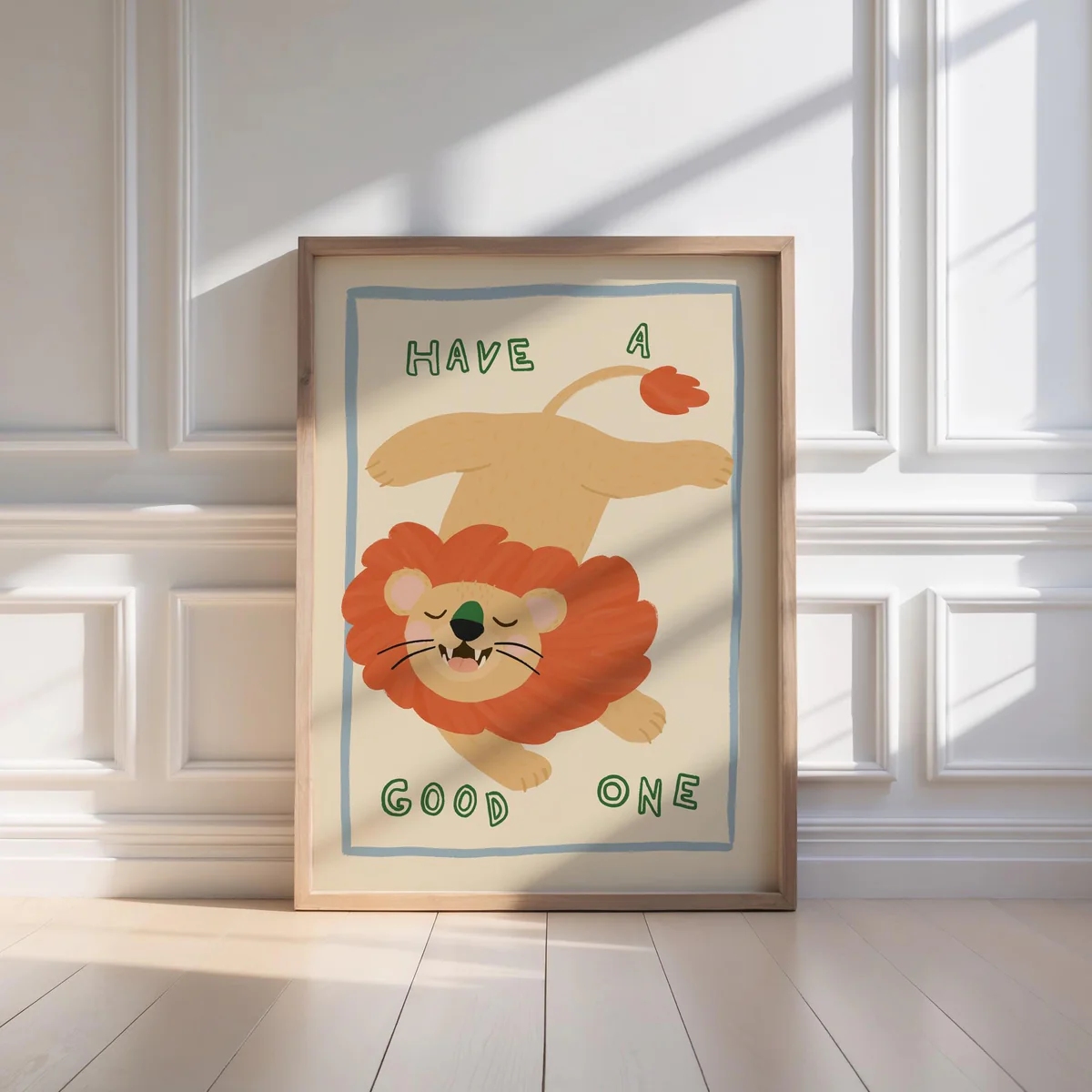 Modern,Cartoon Loin And Have A - Home Decor Quotes 评论和价格