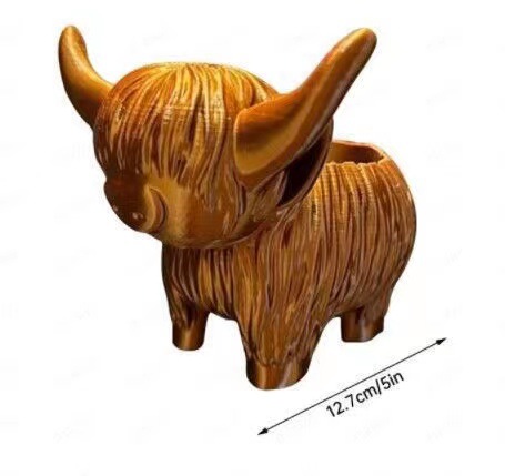 Highland Cow Resin Figurine -  - Home Decor Garden Ideas 评论和价格