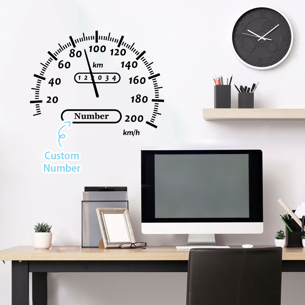 1PC Creative Fuel Gauge Person - Home Decor Wall Stickers 评论和价格