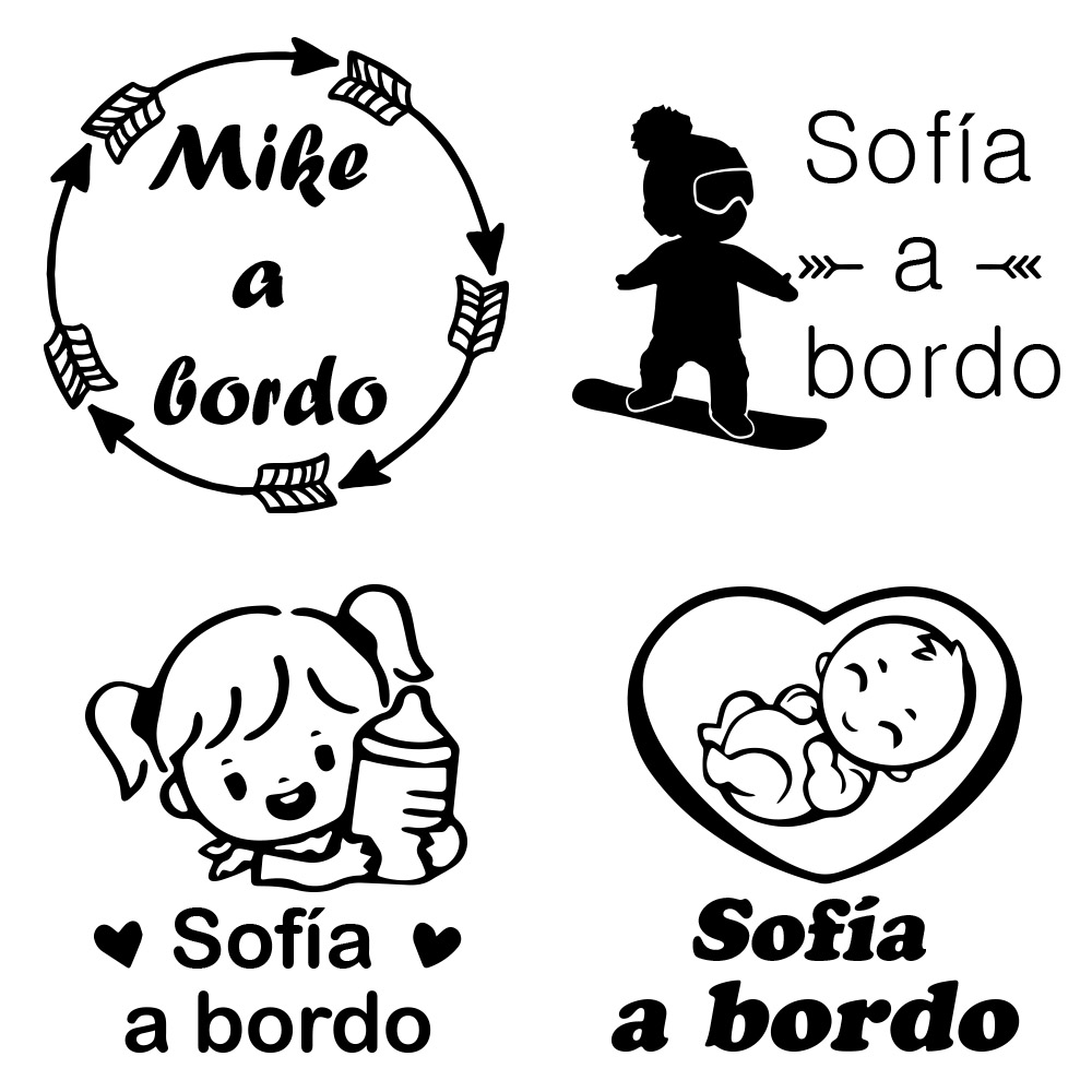 1pc Vinyl baby a bordo colorfu - Home Decor Wall Stickers 评论和价格