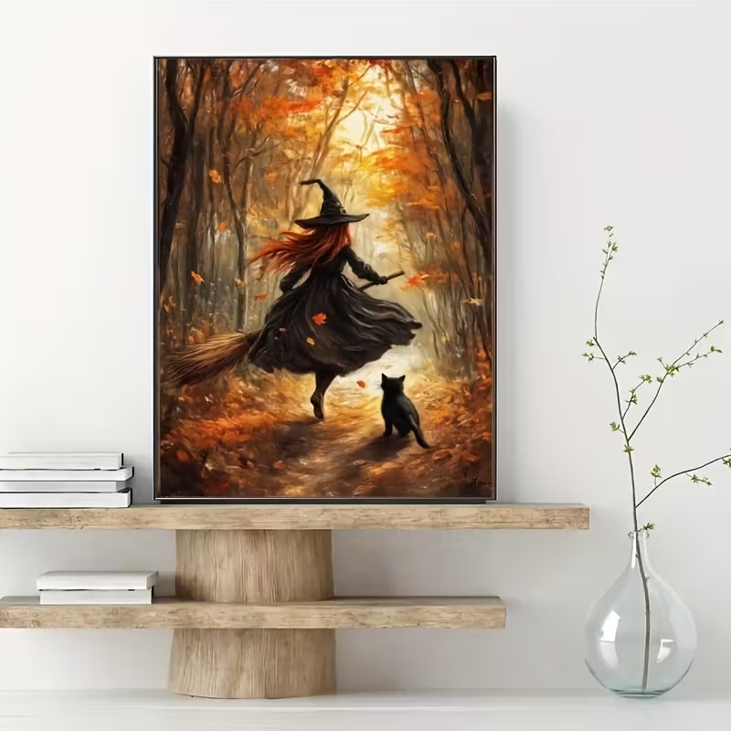 Retro Alloween Autumn Witch On - Home Decor Aesthetic 评论和价格