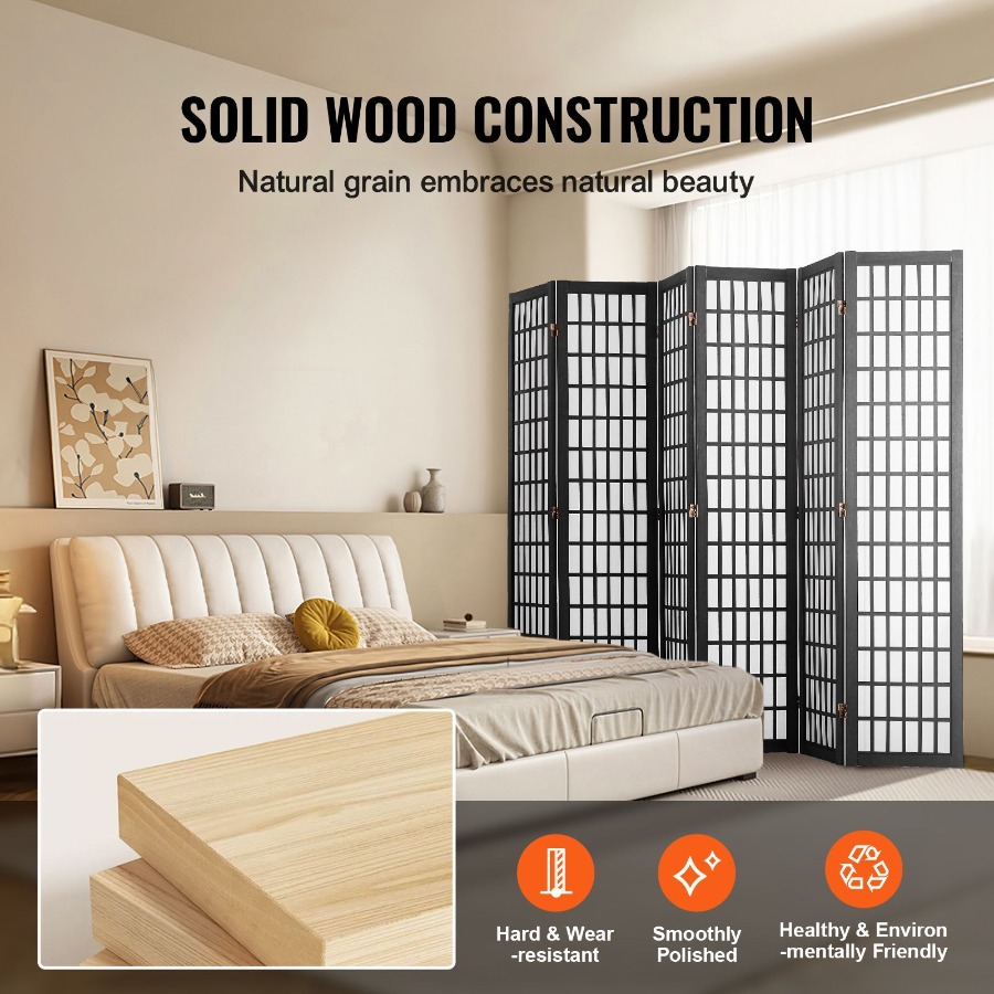 6 Panel Japanese Room Divider  - Room Divider Screen 评论和价格