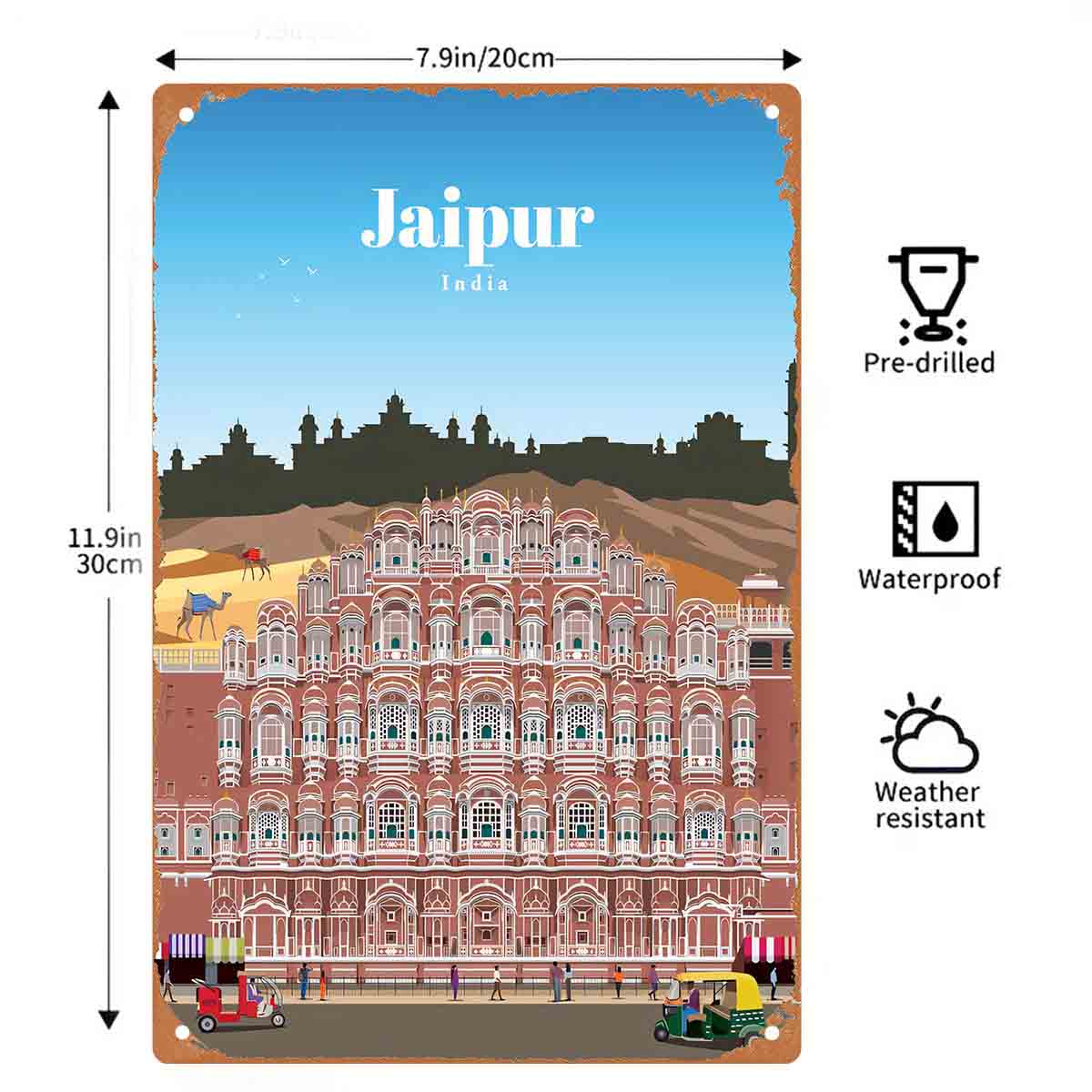 2D FLAT 1pc Jaipur India Hawa  - Home Decor Jaipur 评论和价格