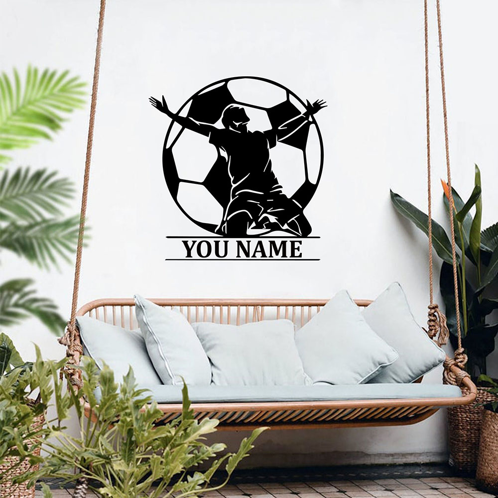 1PC Colorful Soccer Customizab - Home Decor Wall Stickers 评论和价格
