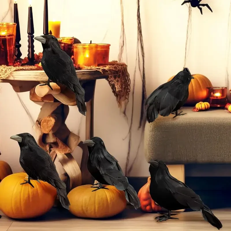 1PC Black Crow Halloween Decor - Home Decor Com 评论和价格