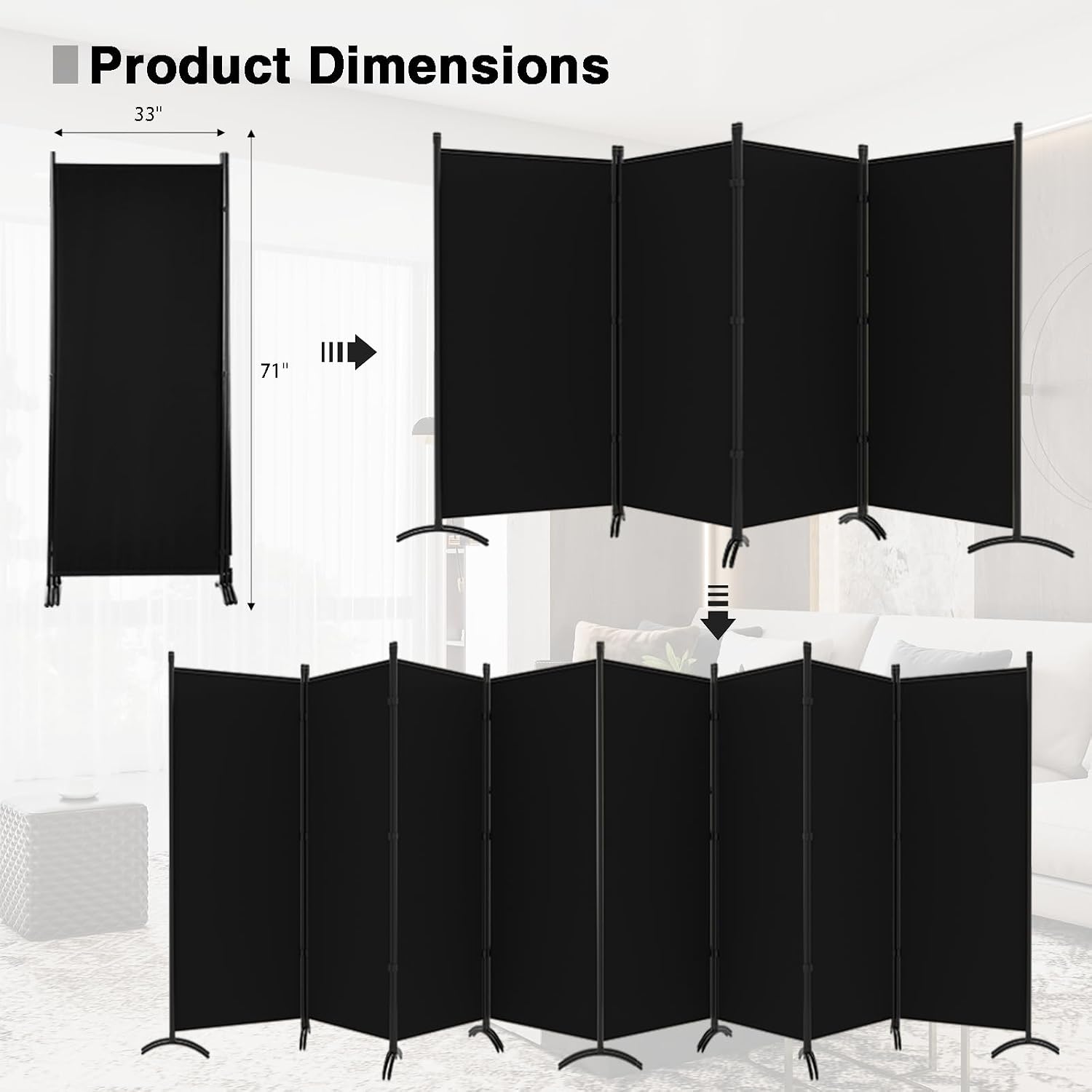 Room Divider-Folding Privacy S - Room Divider Screen 评论和价格