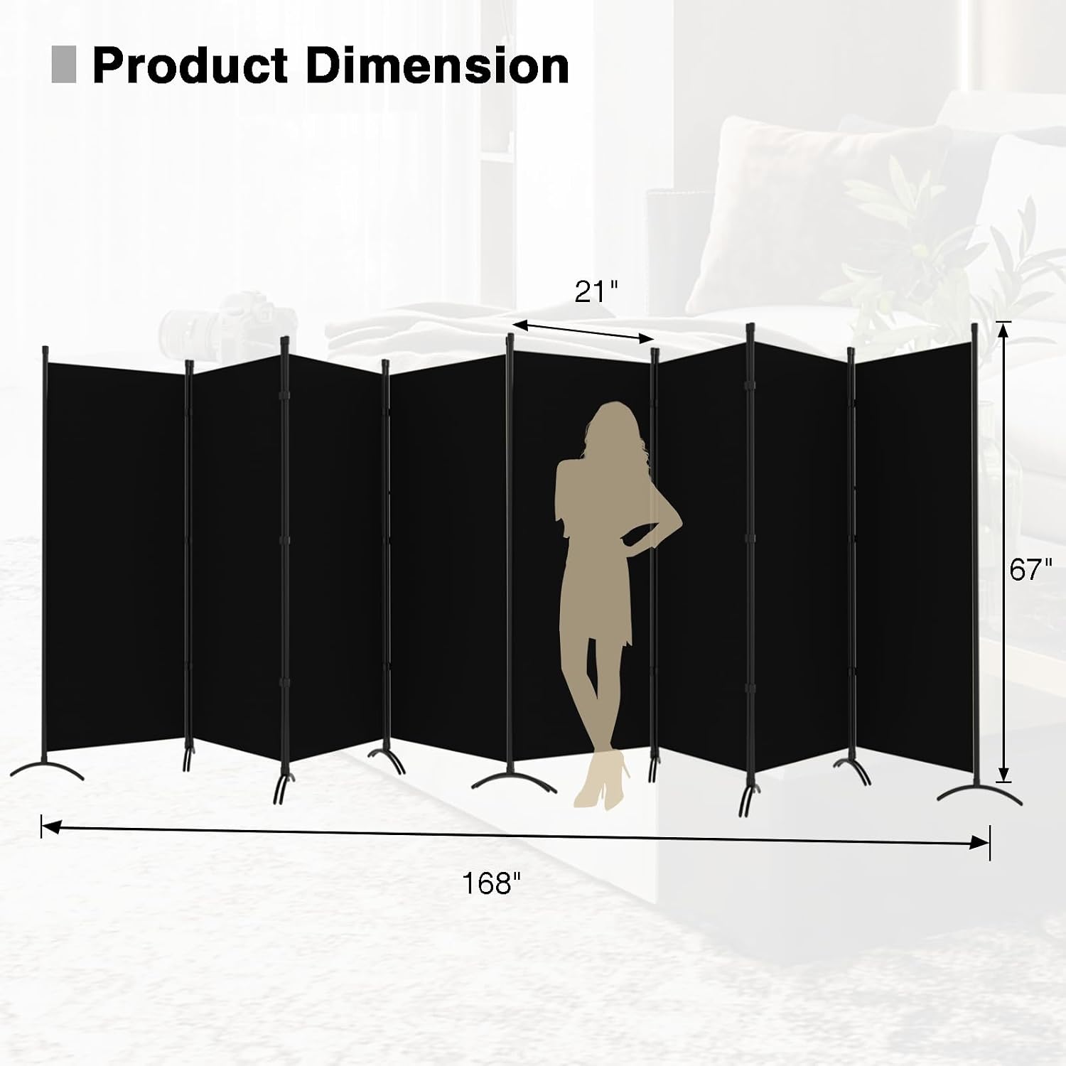 Room Divider-Folding Privacy S - Room Divider Screen 评论和价格