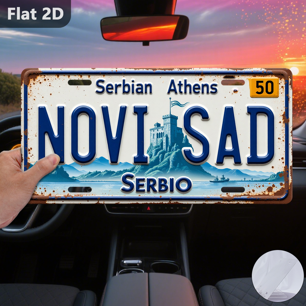 Vintage 2D Tin Sign Novi Sad C - Home Decor Novi Sad 评论和价格