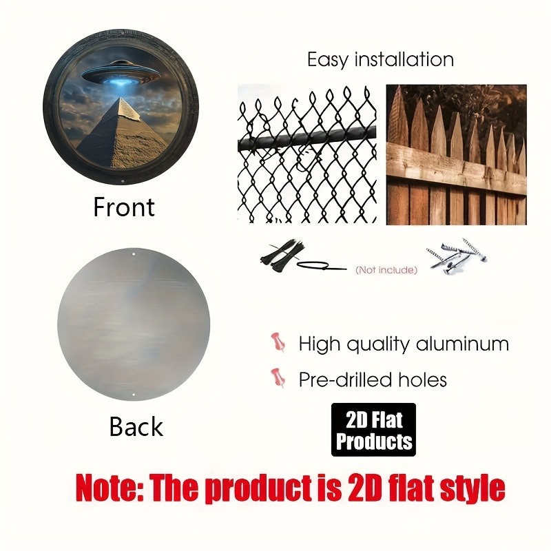 Pyramid UFO Theme Round Alumin - Home Decor Theme 评论和价格