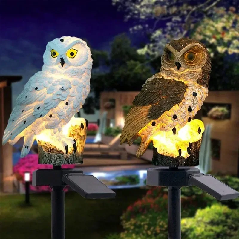 Solar Owl Statue Garden Light  - Home Decor Unique 评论和价格