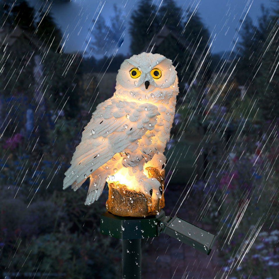 Solar Owl Statue Garden Light  - Home Decor Unique 评论和价格