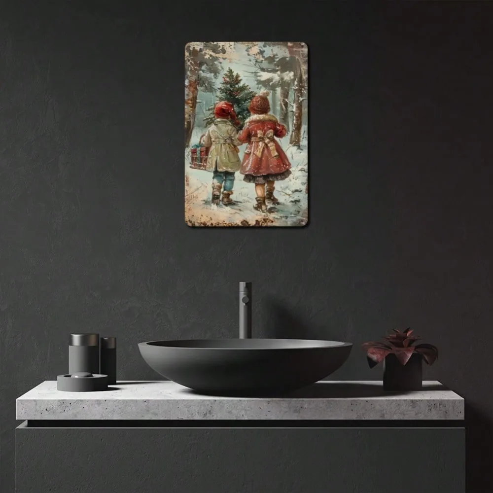 Vintage Christmas Metal Sign 8 - Home Decor Locations 评论和价格