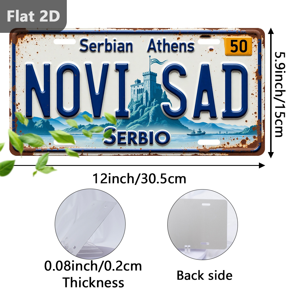 Vintage Novi Sad Cityscape Tin - Home Decor Novi Sad 评论和价格