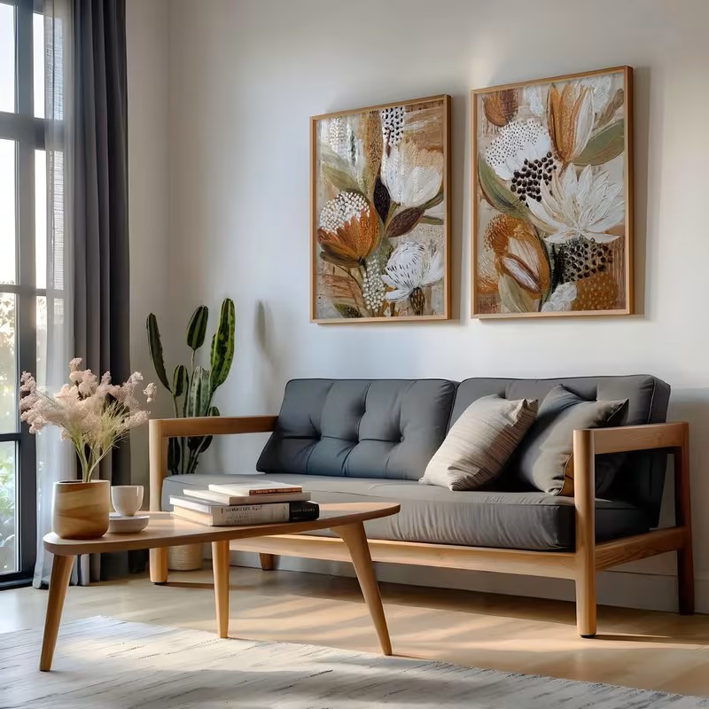 Retro 2pcs Posters Bohemian St - Home Decor Minimalist Style 评论和价格