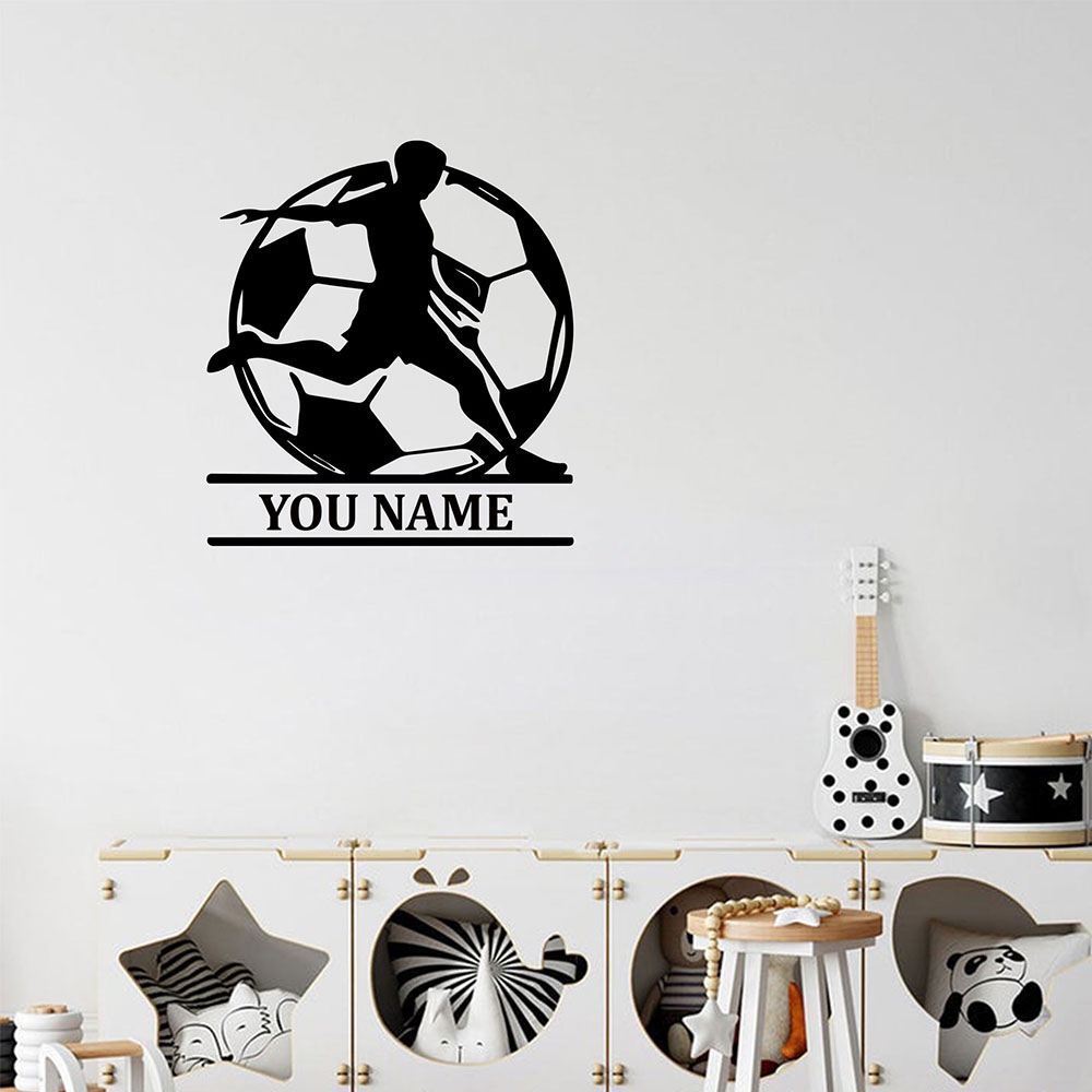 1PC Fashion Soccer Customized  - Home Decor Wall Stickers 评论和价格