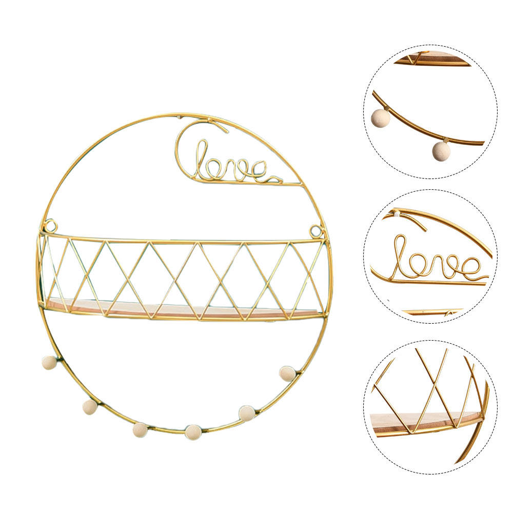 1pc Creative Wall Hanging Rack - Home Decor Gold 评论和价格