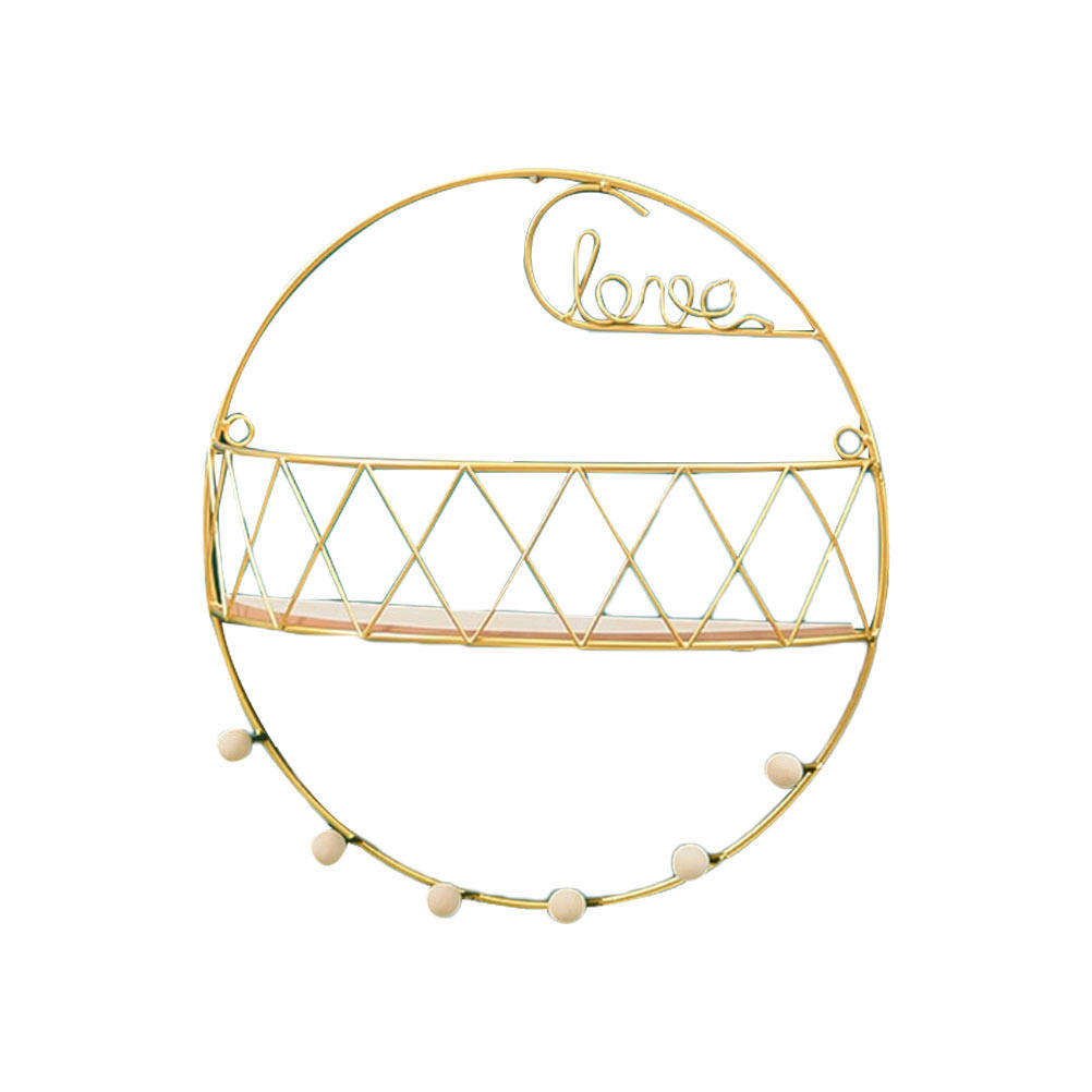 1pc Creative Wall Hanging Rack - Home Decor Gold 评论和价格