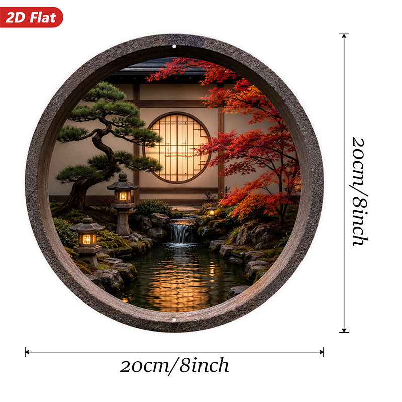 2D Flat, 1pc Round Metal Sign  - Home Decor Garden Ideas 评论和价格