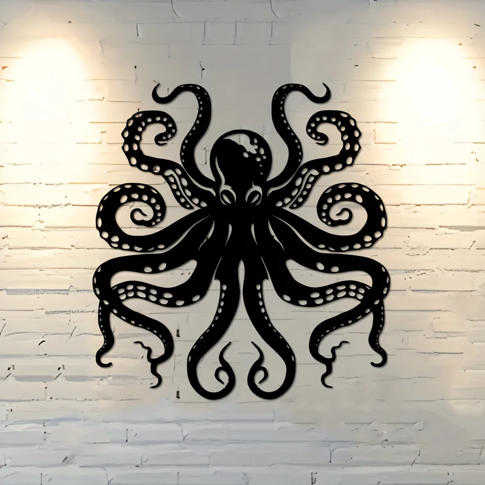 【2D Flat】Metal Octopus Wall De - Home Decor Garden Ideas 评论和价格
